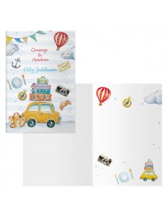 Dohe Tarjeta de Felicitacion de Jubilacion - 11.5x17cm - Impresion a Todo Color - Estampaciones con Pelicula de Color -