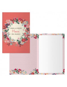 Dohe Tarjeta de Felicitacion para Madres - 11.5x17cm - Impresion a Todo Color - Estampaciones con Pelicula de Color -