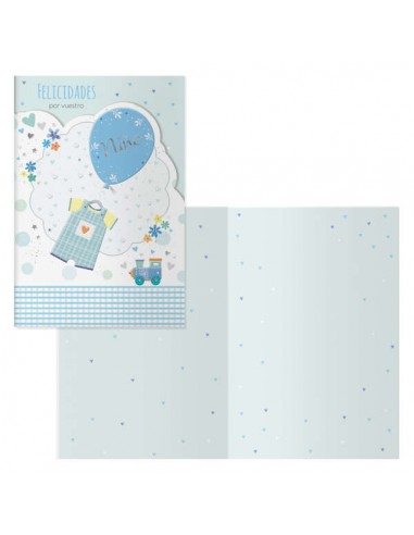 Dohe Tarjeta de Felicitacion para Nacimientos - 11.5x17cm - Impresas a Todo Color - Estampaciones con Pelicula de Color -