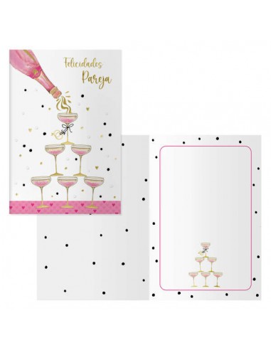 Dohe Tarjeta de Felicitacion para Parejas - 11.5x17cm - Impresas a Todo Color - Estampaciones con Pelicula de Color -