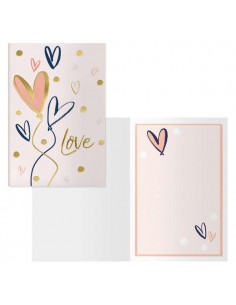 Dohe Tarjeta de Felicitacion para Parejas - 11.5x17cm - Impresion a Todo Color - Estampaciones con Pelicula de Color -