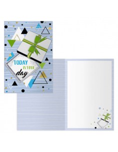 Dohe Tarjeta de Felicitacion Dia del Padre - 11.5x17cm - Impresion a Todo Color - Estampaciones con Pelicula de Color -