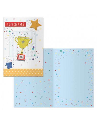 Dohe Tarjeta de Felicitacion Dia de la Madre - 11.5x17cm - Impresas a Todo Color - Estampaciones con Pelicula de Color -