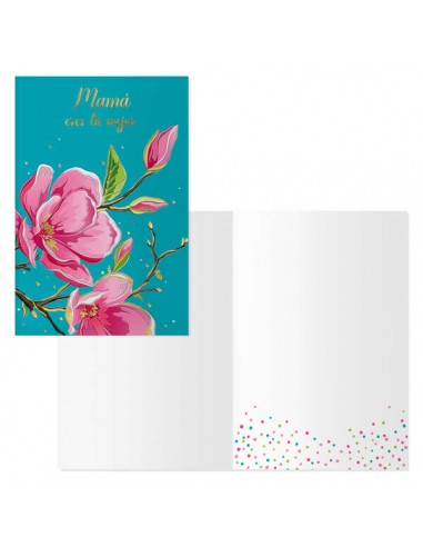 Dohe Tarjeta de Felicitacion Dia de la Madre - 11.5x17cm - Impresas a Todo Color - Estampaciones con Pelicula de Color -