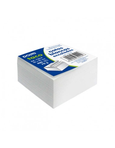 Dohe Bloque de 400 Notas de 90x90mm - Papel Blanco de 70gr - Engomado Superior