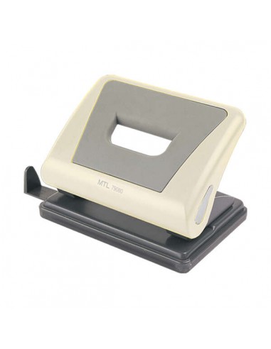 Dohe Taladro Resistente de Alta Calidad - 6mm de Diametro - Distancia de 80mm Entre Perforaciones - Guia Ajustable para Papel