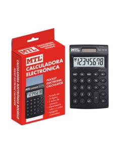 Dohe Calculadora Electronica de 8 Digitos - Alimentacion Solar y a Pilas - 3 Teclas de Memoria - Apagado Automatico - Formato