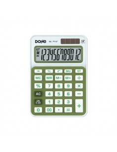 Dohe Calculadora Electronica de 12 Digitos - Alimentacion Solar y a Pilas - 4 Teclas de Memoria - Apagado Automatico - Teclas
