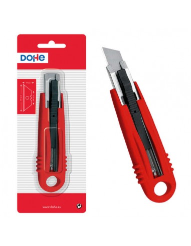 Dohe Cutter Retractil de Plastico - Guia Metalica - Sistema de Seguridad - 150mm de Longitud