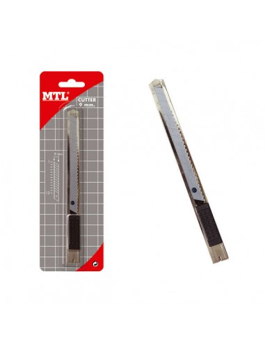 Dohe Cutter de Acero Inoxidable - Cuchillas Tronzables de Acero - Sistema de Bloqueo de Cuchilla - Blister Individual