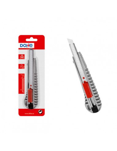 Dohe Cutter de Acero Inoxidable - Cuchillas Tronzables de Acero - Sistema de Bloqueo de Cuchilla - Blister Individual