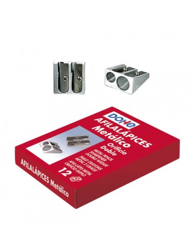 Dohe Afilalapices Doble de Metal - Forma de Cuña - Cuchilla de Acero Resistente