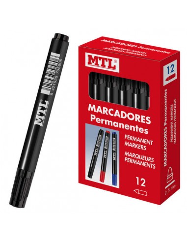 Dohe Marcadores Permanentes - Punta Conica de 2mm - Tinta Resistente al Agua y Secado Rapido - Cuerpo de Plastico - Clip en