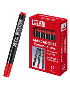 Dohe Marcadores Permanentes - Punta Conica de 2mm - Resistente al Agua y Secado Rapido - Ideal para Rotular en Cualquier