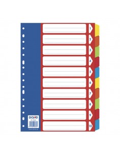 Dohe Separadores para Archivadores y Carpetas de Anillas - 180mm - Cartulina de 180gr - Multitaladro de 16 Perforaciones -