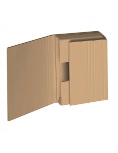 Dohe Estuche de Envio Automontable de Embalaje - Carton Marron de Canal - Solapas Ajustables - Multiples Pliegues para