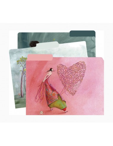 Pictura Gaëlle Boissonnard Carpeta con Pestañas - 30x24cm - Acabado en Barniz de Relieve UV - Laminado Mate Suave -