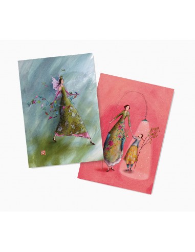 Pictura Gaëlle Boissonnard Conjunto de 2 Cuadernos A6 - Acabado en Barniz de Relieve UV Grueso - 10.5x15cm - Cuaderno Blanco