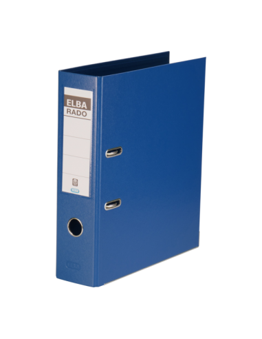 Elba Archivador Palanca Rado Plast A4 PVC - Resistente PVC - Tamaño A4 - Ancho de 80mm - Color Azul