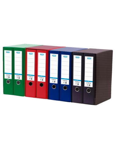 Elba Archivadores Palanca Rado Top A4 - Lomo 80mm - Forrado Exterior Plastico - Interior Papel - Color Azul