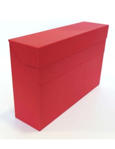 Elba Caja de Transferencia Resistente 39.6x25.4cm - Tapa con Cierre de Seguridad - Asa Ergonomica - Color Rojo Intenso
