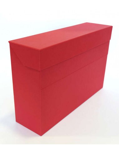 Elba Caja de Transferencia Resistente 39.6x25.4cm - Tapa con Cierre de Seguridad - Asa Ergonomica - Color Rojo Intenso