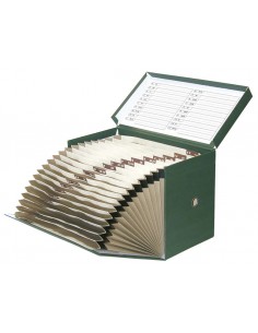 Elba Caja de Transferencia con Fuelle - Tamaño 25x38.5cm - Resistente y Duradera - Color Verde