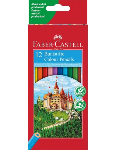Faber-Castell Classic Colour Pack de 12 Lapices Hexagonales de Colores - Resistencia a la Rotura - Colores Surtidos