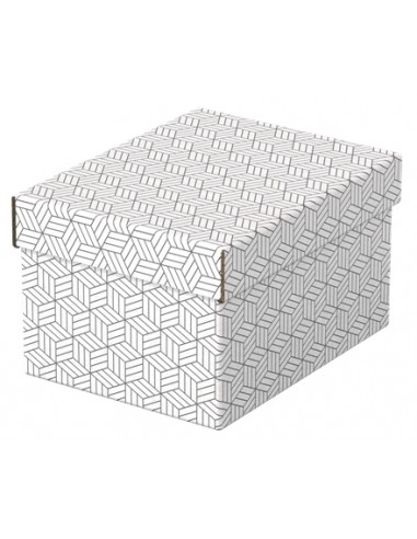 Esselte Pack de 3 Cajas Pequeñas de Almacenamiento con Tapa 200x150x255mm - Carton 100-Reciclado y Reciclable - Diseño