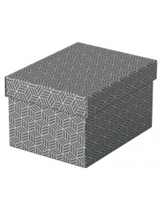 Esselte Pack de 3 Cajas Pequeñas de Almacenamiento con Tapa 200x150x255mm - Carton 100-Reciclado y Reciclable - Diseño