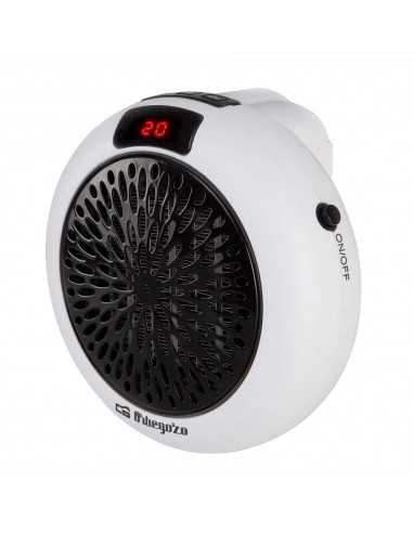 Orbegozo CR 4000 Mini Calefactor Ceramico de Enchufe - Potente y Programable - Ideal para Espacios Pequeños - Display LED y