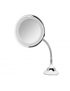 Orbegozo ESP 1020 Espejo Cosmetico con Luz LED - Aumento 10X - Brazo Extensible 29cm - Orientacion 360-- Ventosa Ajustable