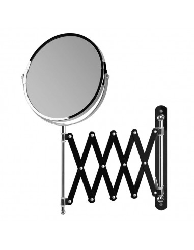 Orbegozo ESP 6000 Espejo Cosmetico de Pared - Doble Cara con Aumento X5 - Extensible y Regulable - Acabado Cromado Elegante -