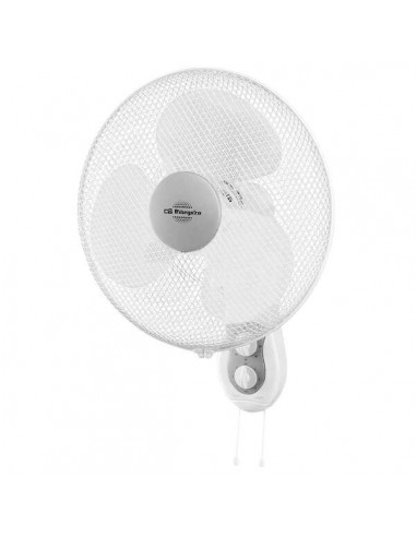 Orbegozo WF 0139 Ventilador de Pared Eficiente y Seguro - Aspas de 40cm - 3 Velocidades - Cabezal Multi Orientable - Rejilla