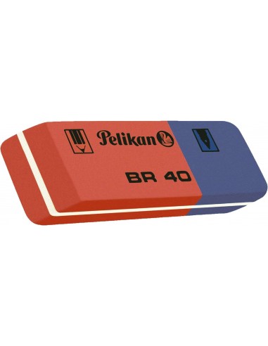 Pelikan Caja de 40 Gomas BR40 - Doble Funcion para Tinta y Lapiz - Alta Calidad - Resistente - Precision en el Borrado -