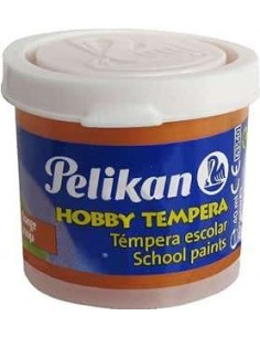 Pelikan Tempera Escolar Frasco 40ml - Facil de Lavar - Ideal para Actividades Escolares - Color Naranja