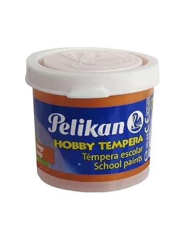 Pelikan Tempera Escolar Frasco 40ml - Facil de Lavar - Ideal para Actividades Escolares - Color Naranja