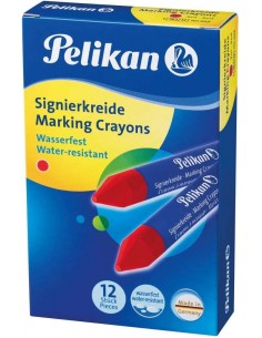Pelikan Barra para Marcar 762 12 - 12mm - Resistente al Agua - Punta Biselada - Ideal para Resaltar Textos - Color Rojo