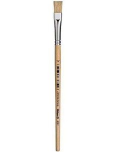 Pelikan Pincel Serie 613F N 12 - Pincel de Punta Plana de Pelo Natural - para Colores Pastosos - Ideal para Oleo-Acrilico y