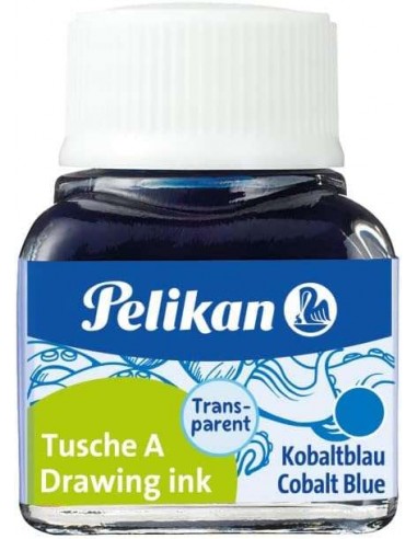 Pelikan Tinta China 523 10ml N.8 - 10ml - Ideal para Dibujo y Caligrafia - Resistente al Agua - Color Azul Cobalto