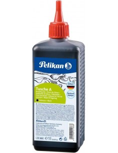 Pelikan Tinta China 523 - 1 Litro - Ideal para Dibujo y Caligrafia - Resistente al Agua - Secado Rapido - Color Negro