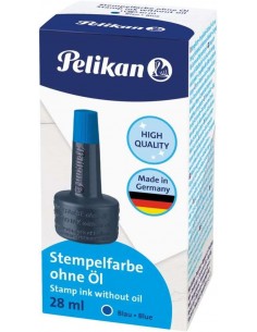 Pelikan Tinta de Sellar sin Aceite - 28ml - Secado Rapido - Resistente al Agua - Color Azul Intenso
