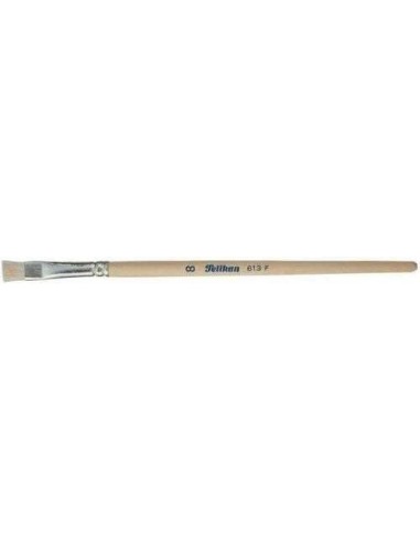Pelikan Pincel Serie 613F N 2 - Pincel de Punta Plana de Pelo Natural - para Colores Pastosos - para Pinturas al Oleo