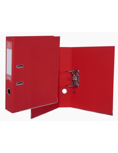 Bismark Archivador A-Z PVC Formato F-Lomo 75 - Gran Resistencia - Tarjetero en el Lomo - Cartoneras Metalicas en el Borde