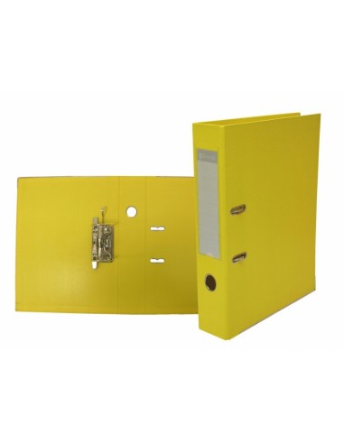 Bismark Archivador A-Z en PVC Formato Folio con Lomo de 75mm - Gran Resistencia - Tarjetero en el Lomo - Cartoneras Metalicas