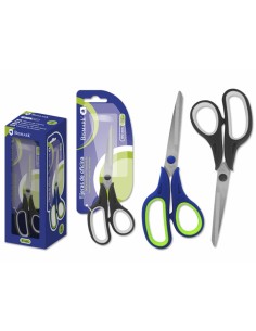 Bismark Tijeras Oficina Acero Inoxidable - Empuñadura Ergonomica - Muy Ligeras y Resistentes - Color Surtido