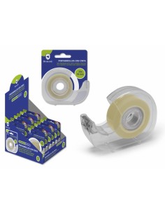 Bismark Portarrollos con Cinta Adhesiva Transparente - Cuerpo de Plastico - Incluye Cinta de 33 Metros - Ideal para Uso