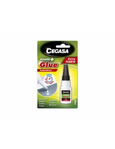 Cegasa Power Glue Adhesivo Instantaneo - Alta Resistencia - Secado Rapido - Facil Aplicacion - Color Transparente