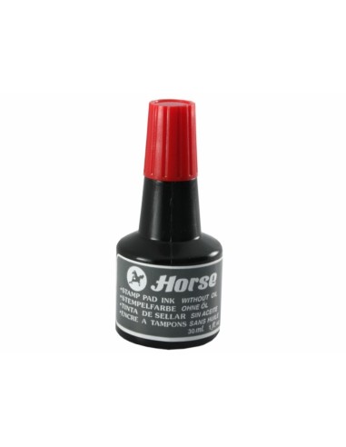 Horse Tinta sin Aceite para Entintar Tampones - Frascos de 30cl - Color Rojo