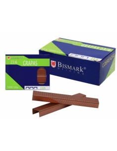 Bismark Caja de 10000 Grapas Cobreadas de Alambre de Alta Calidad - Color Cobre
